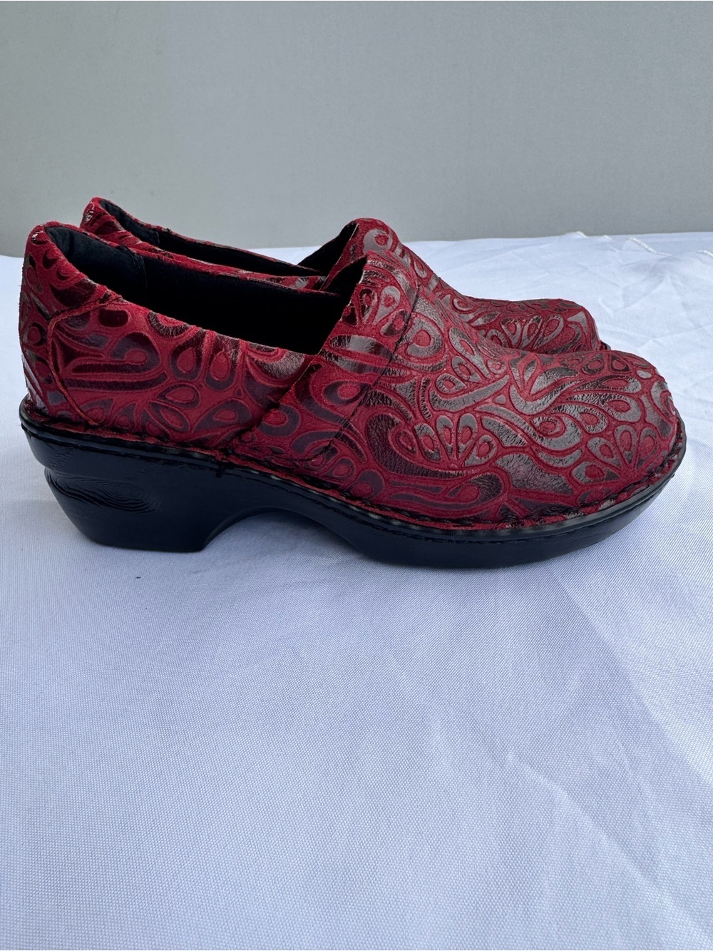 b.o.c. Red Embossed Slip-On Clogs - Picture 7 of 9
